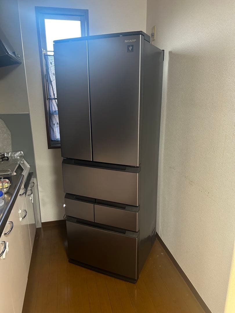 【美品】SHARP冷蔵庫 SJ-MF46M-H 457L(2024年製)送料込み