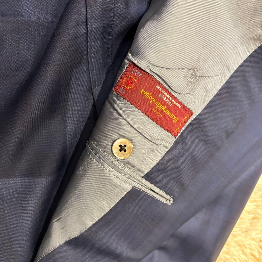 【最高級】トゥモローランド ゼニア スーツセットアップ ネイビー　チェック