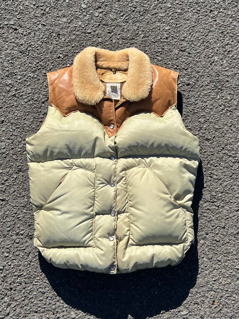 70s ロッキーマウンテン ダウンベスト 本革 ヴィンテージ