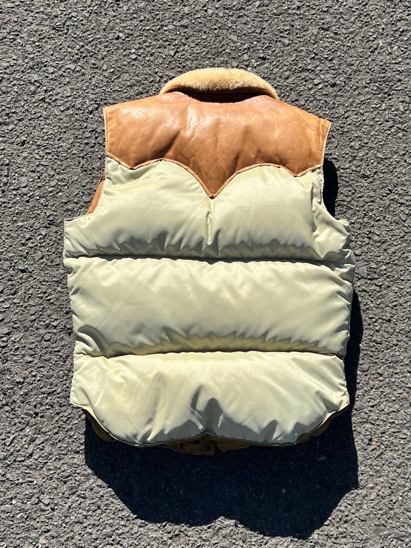 70s ロッキーマウンテン ダウンベスト 本革 ヴィンテージ