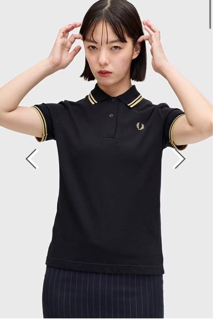 美品　FRED PERRY レディースポロシャツ　G12 ブラック　現行モデル