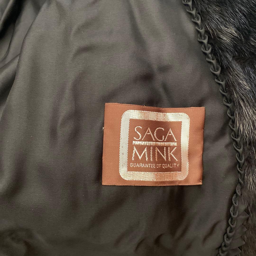 【新品定価60万円】 新品未使用品‼︎SAGA MINK ブラックミンク毛皮コート