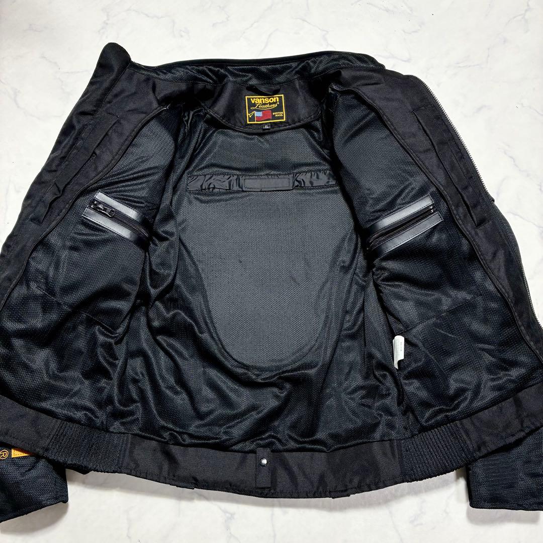極美品/XL✨VANSON ライティングジャケット ロゴ ワンスター 近年 黒