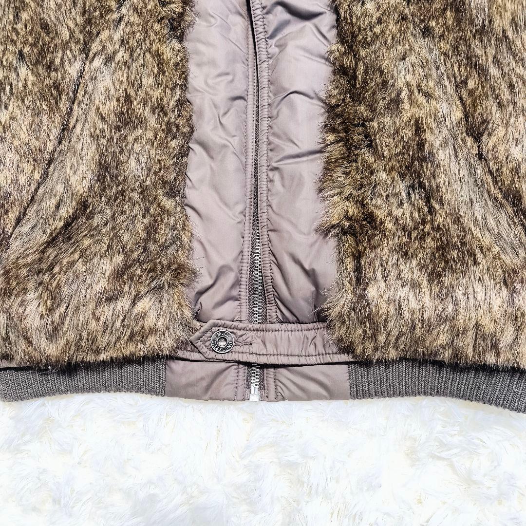 【希少】ディーゼル ファー切り替え ブルゾン ミリタリージャケット Y2K L