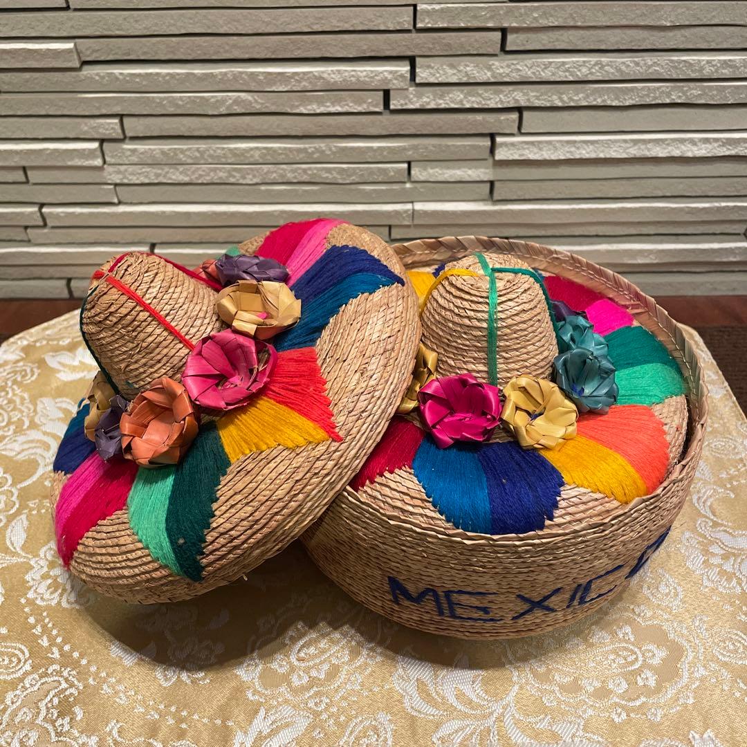 メキシコ　トルティーヤ保存籠　2個セット