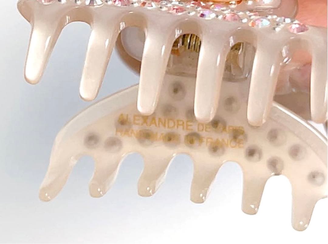 アレクサンドルドゥパリ　ヘアクリップ　ピンク　スワロフスキー　キラキラ　ミニ