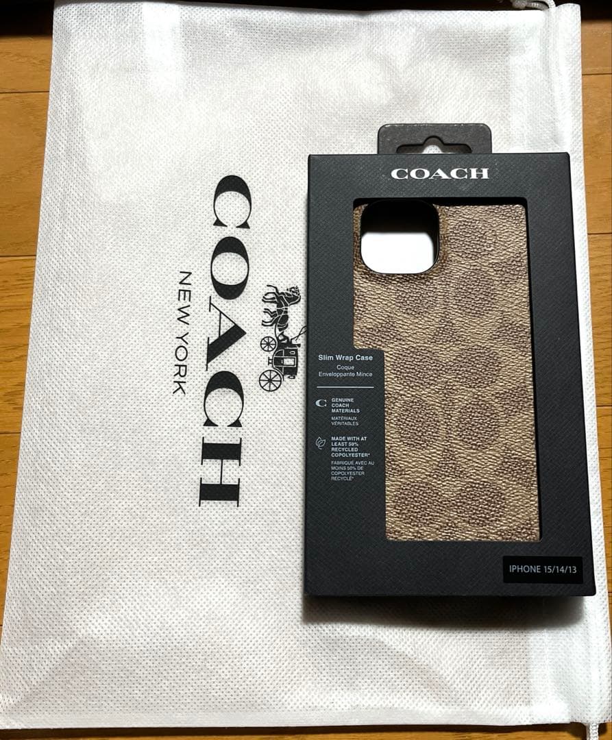 新品未使用coach iPhone15/14/13対応ケース