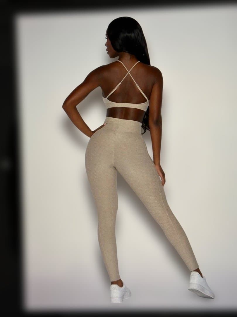 Bombshell CURVES LEGGINGS Nude Sand上下セット
