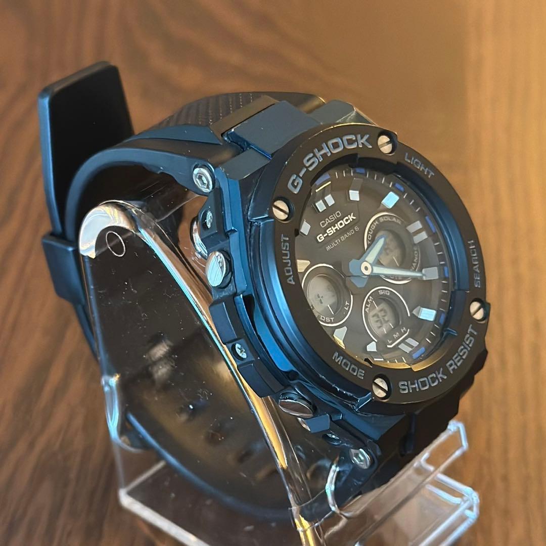 【最終値下げ】G-SHOCK GST-W300G ブルー ブラック