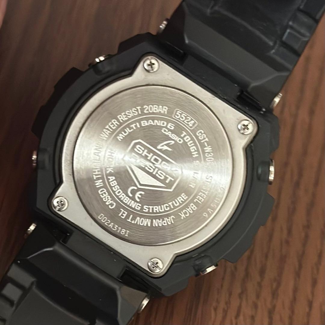 【最終値下げ】G-SHOCK GST-W300G ブルー ブラック