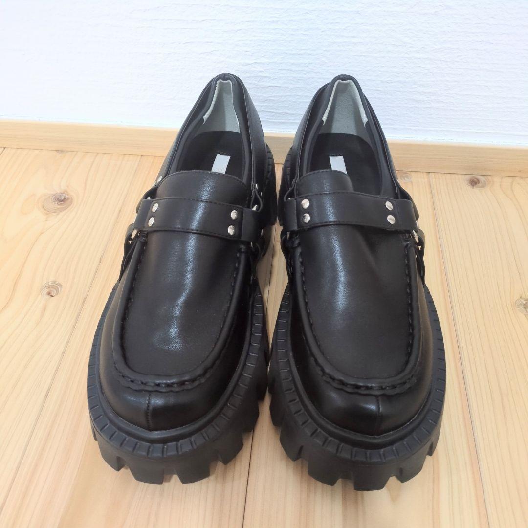 美品 EIMY ISTOIRE バイカーデザインローファー L