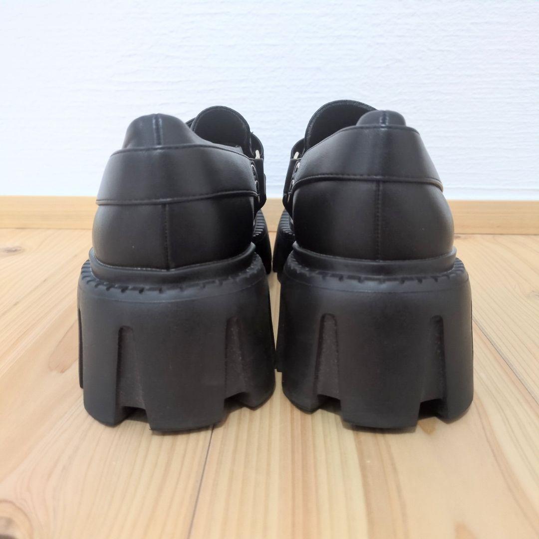 美品 EIMY ISTOIRE バイカーデザインローファー L