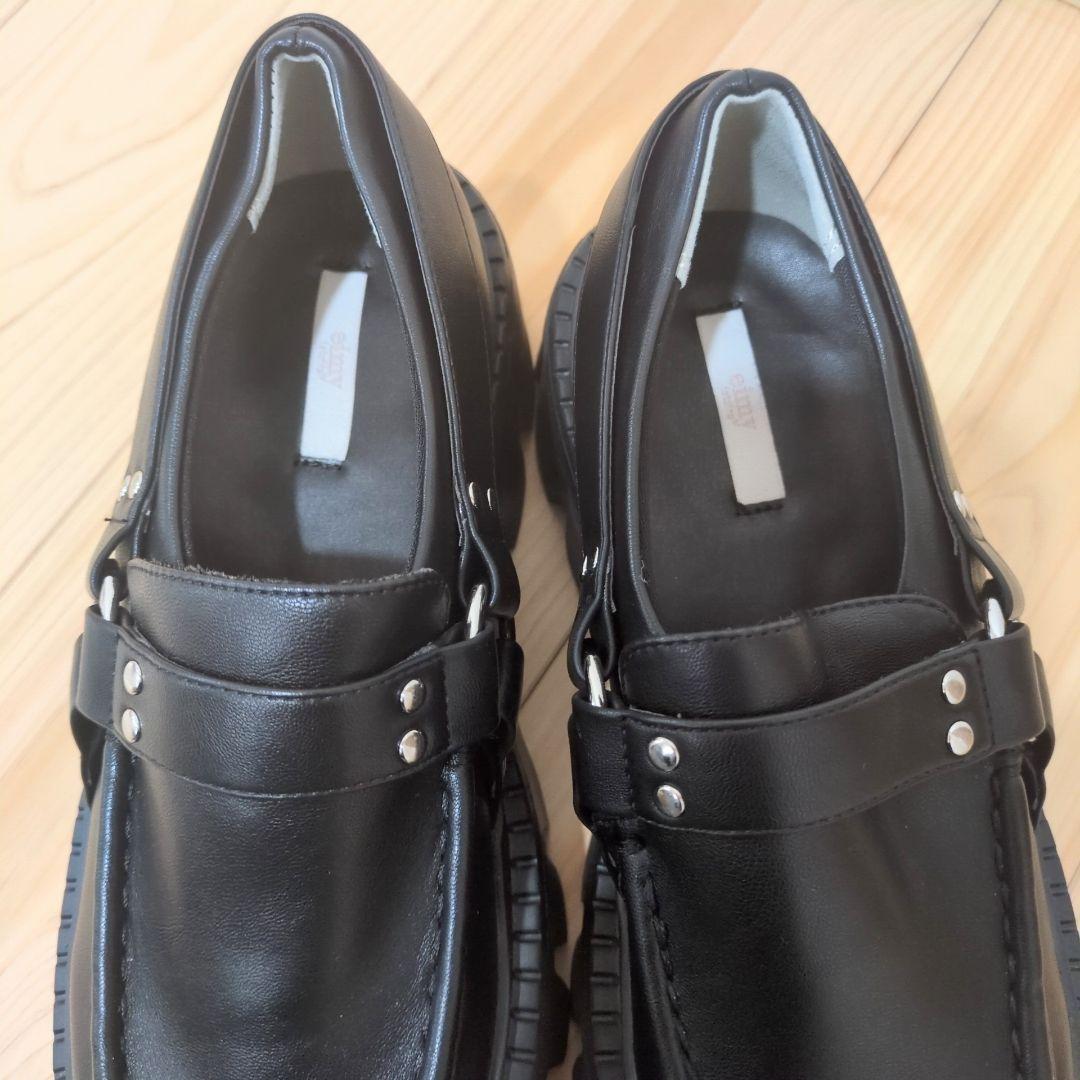 美品 EIMY ISTOIRE バイカーデザインローファー L