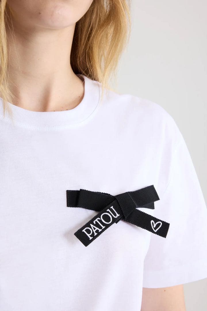 25新作 PATOU オーガニックコットン ボウTシャツ S