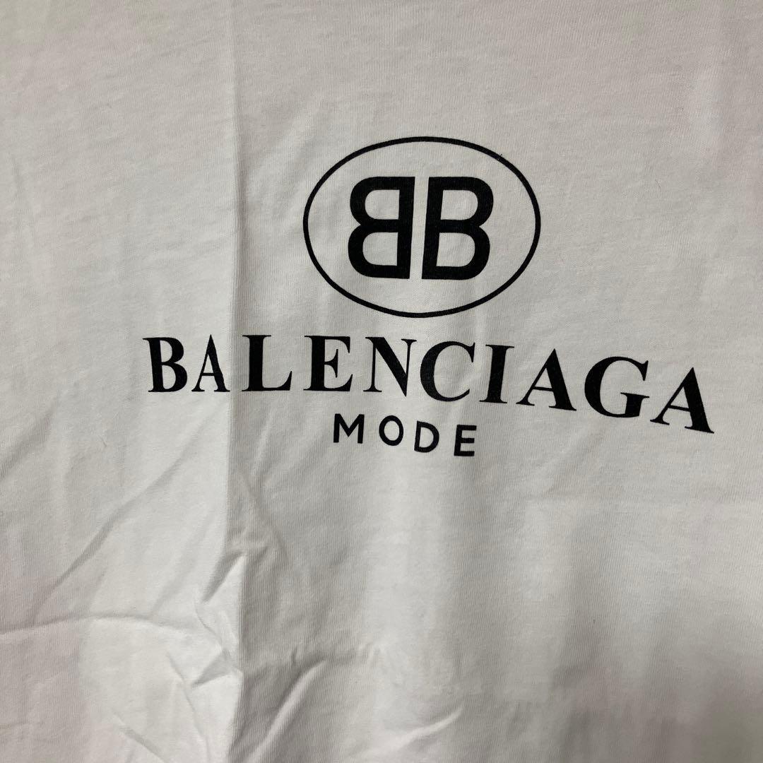 9月限定セール完売品メルカリ最安値BALENCIAGA ロゴ Tシャツ ホワイト