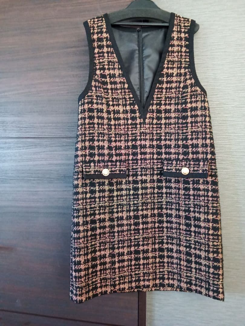 グレースコンチネンタル　チドリツイードワンピース