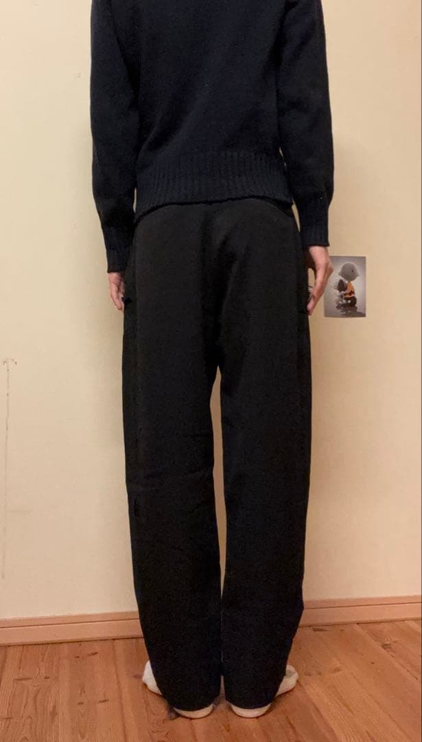 40s vintage スラックス ウール ギャバジン ボタンフライ 着画あり