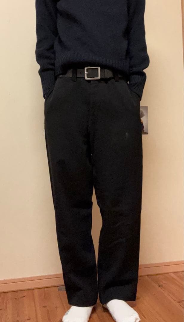 40s vintage スラックス ウール ギャバジン ボタンフライ 着画あり