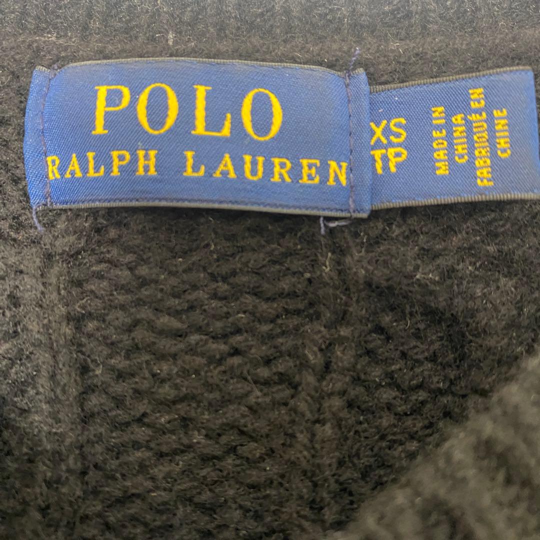 美品　ポロラルフローレン　ケーブルニット　ウール　カシミヤ カーディガン　黒