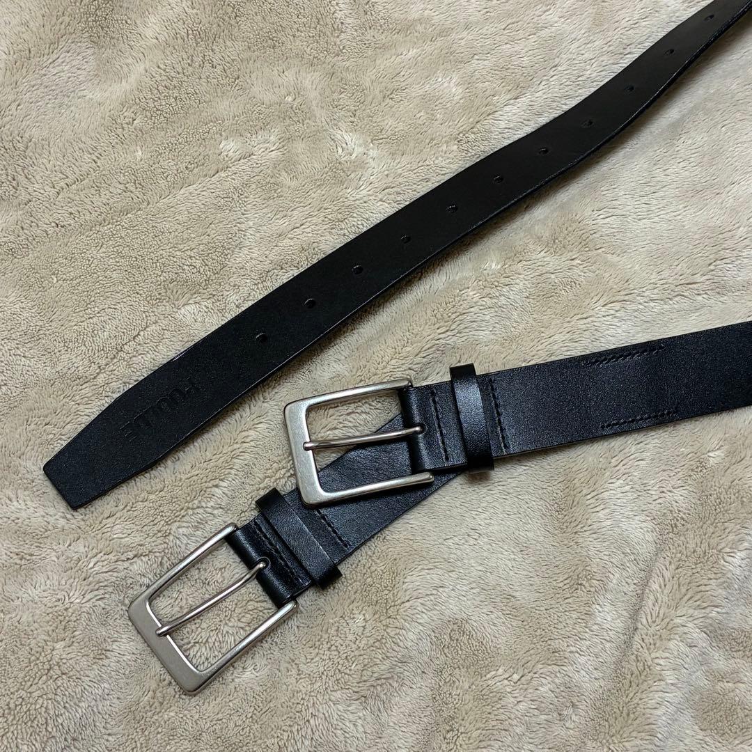 【美品】POOLDE Double Take Belt 本革ベルト カウレザー