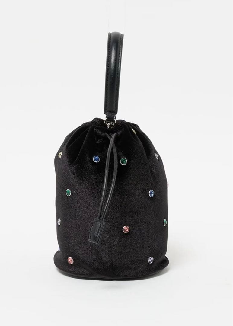 UNITED ARROWS ミックスビジューショルダーバッグ　ブラック