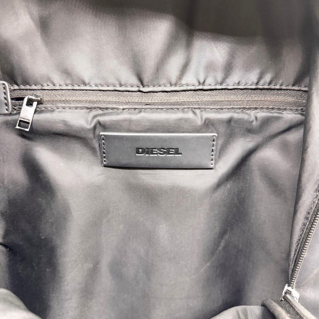 【即完売✨美品】　ディーゼル　リュック　バッグ　ブラック　ビックロゴ