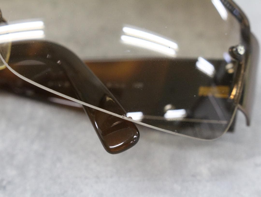 ▲CHANEL サングラス ココマーク ラインストーン ブラウンべっ甲柄