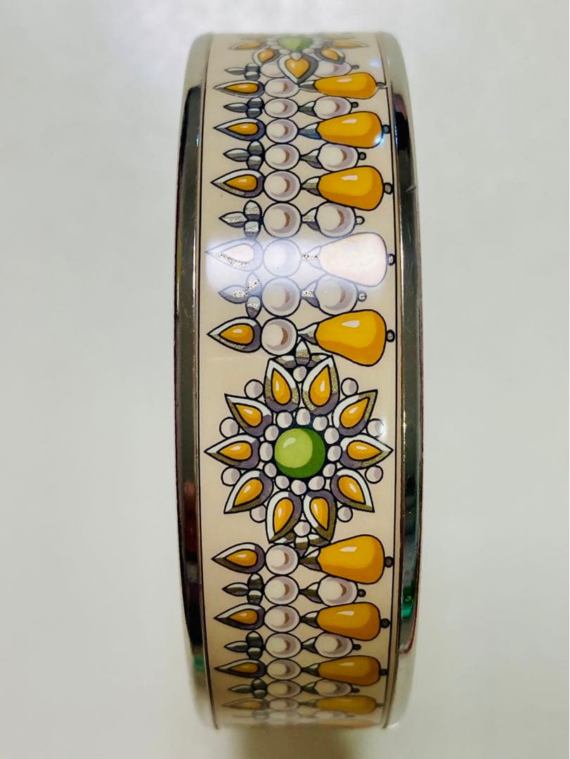【美品】エルメス　HERMES エマイユ　バングル　七宝焼き　シルバー