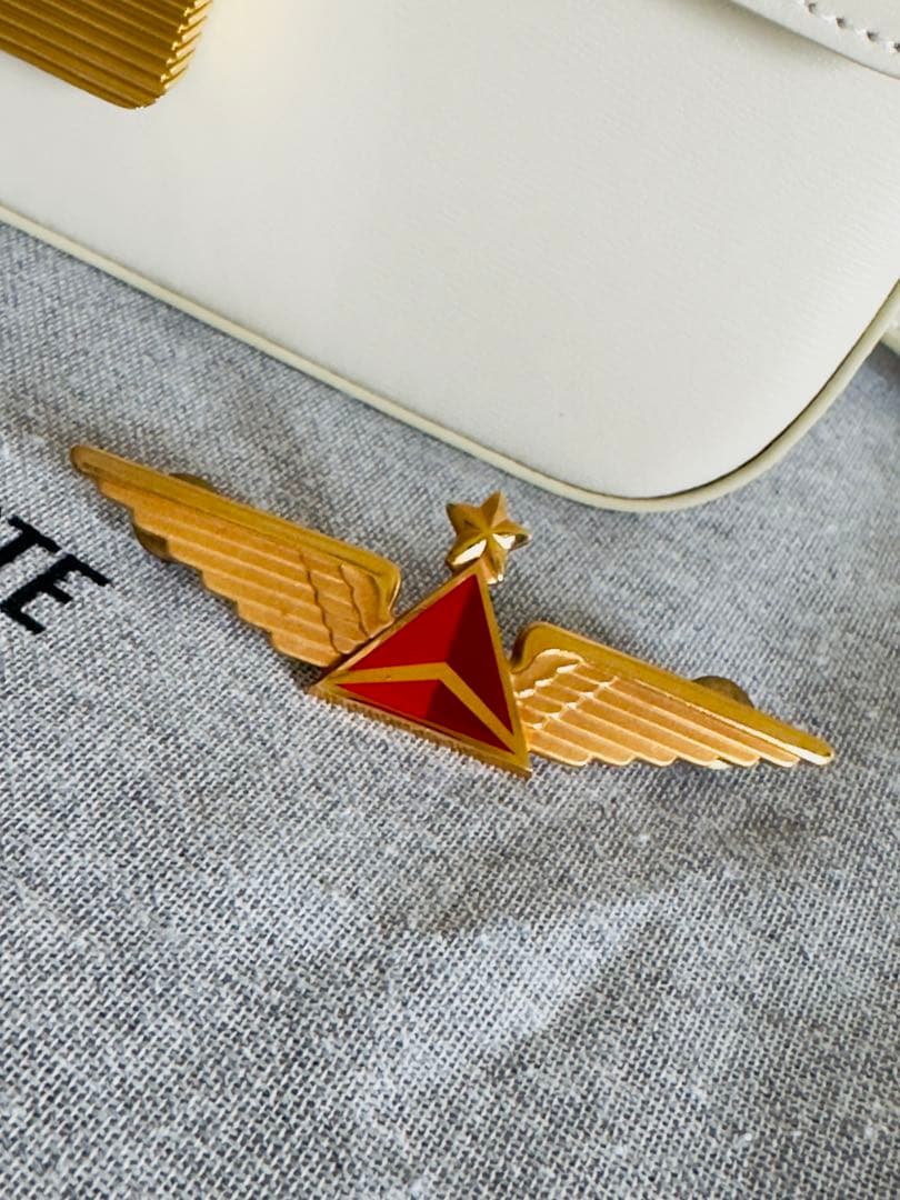 デルタ航空　機長用　コレクター　ピンバッジ　ゴールド　本物　貴重