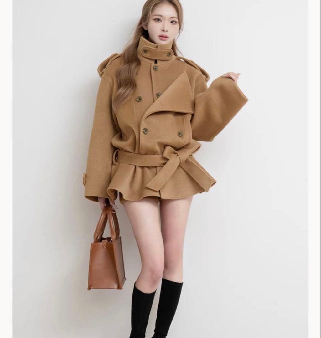 Darich ドロップショルダージャケットコート キャメル FREEサイズ