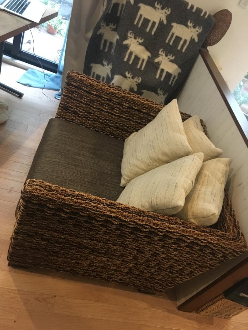 ソファ　一人掛け 　大きめ・バナナリーフ