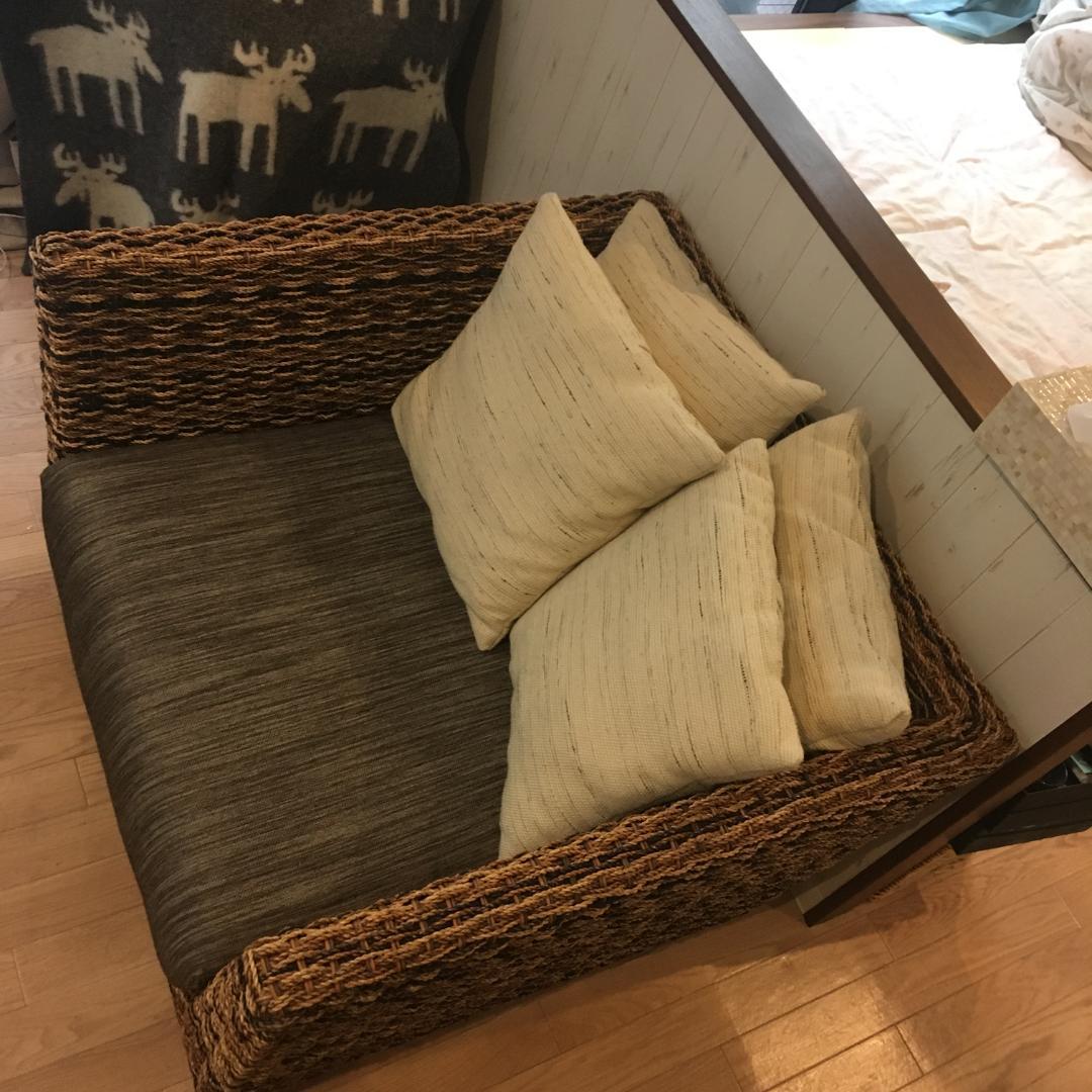 ソファ　一人掛け 　大きめ・バナナリーフ