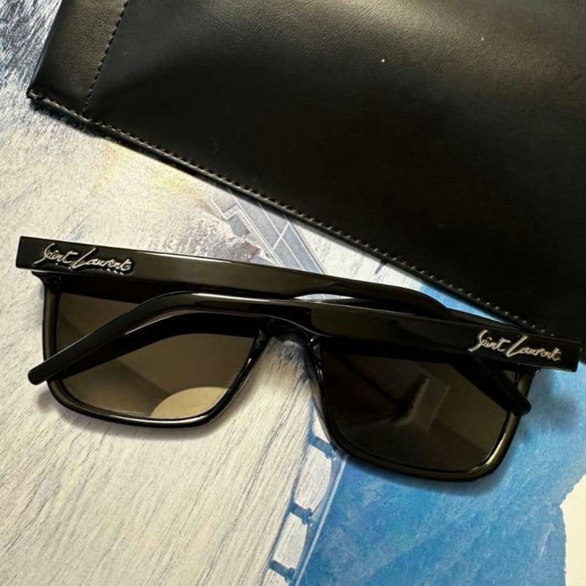 Saint Laurent ウェリントン ロゴサングラス SL318
