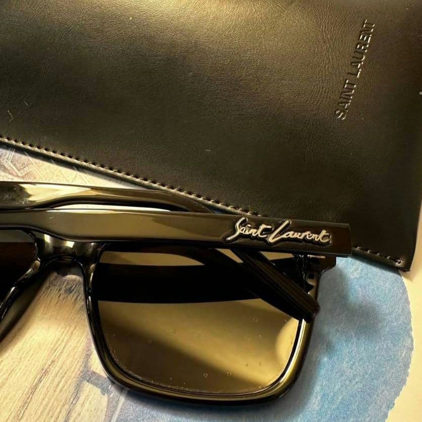 Saint Laurent ウェリントン ロゴサングラス SL318