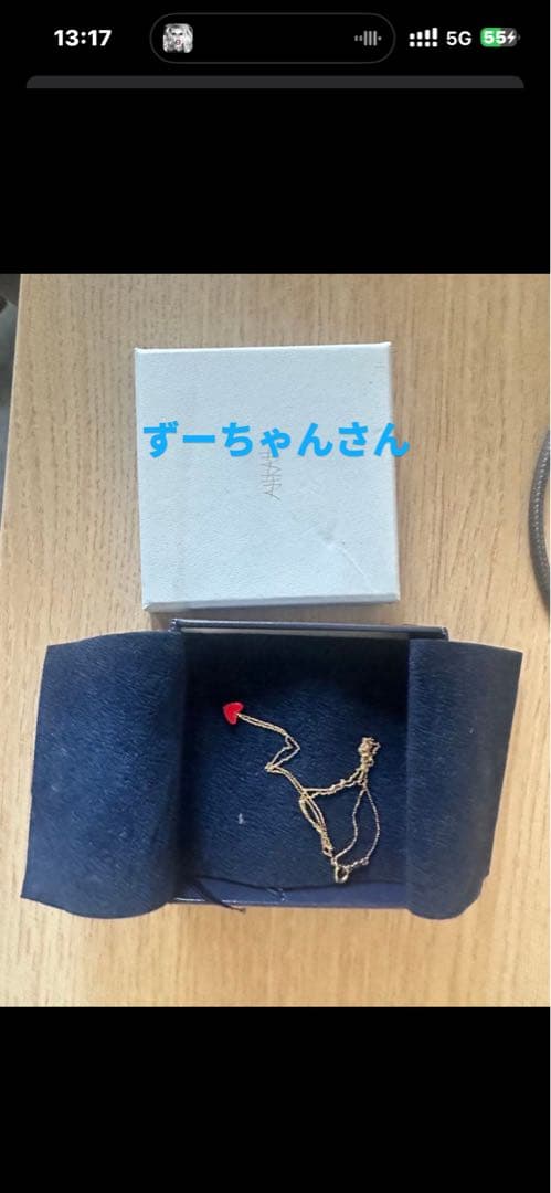 AKKAH ハート型チャーム ネックレス 16号