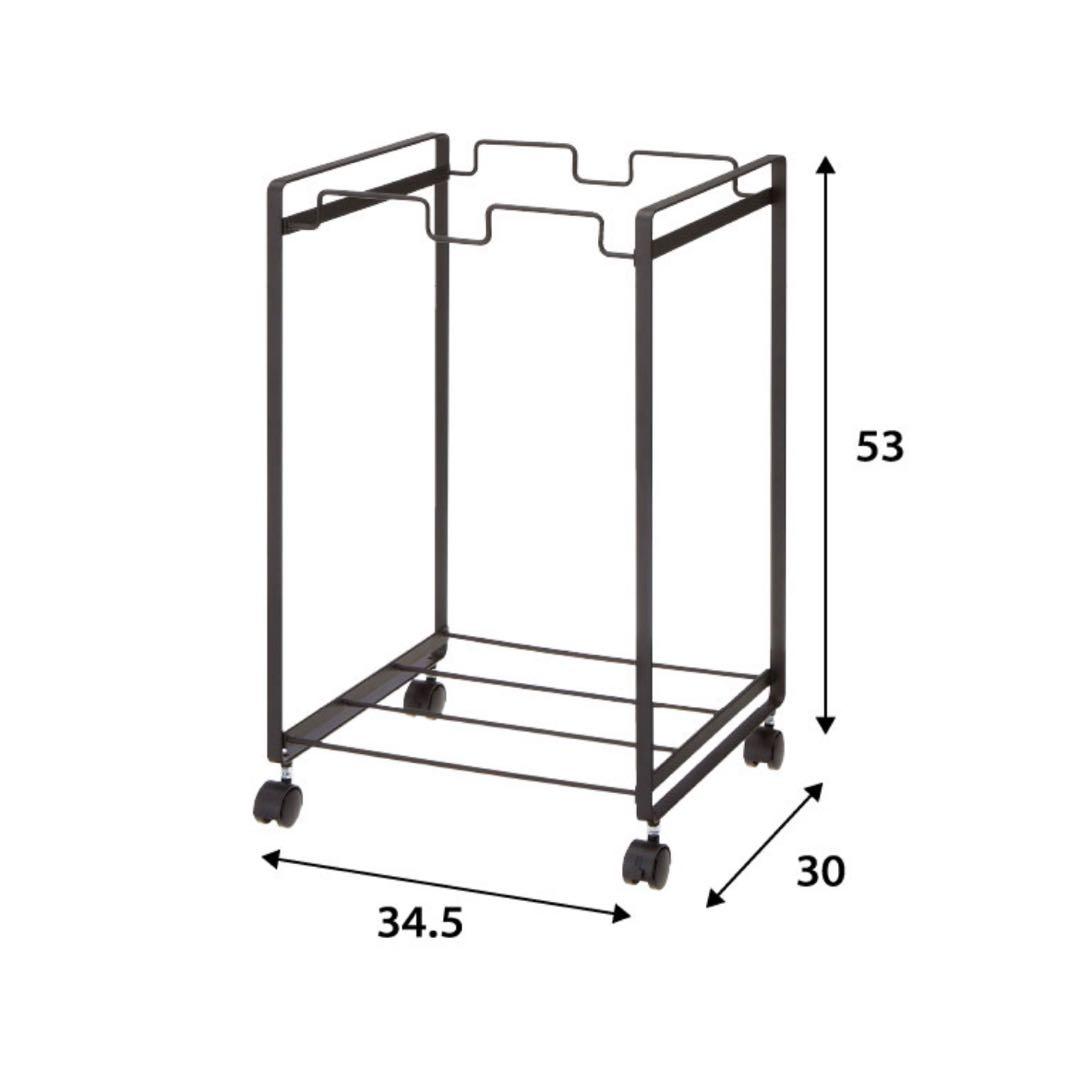 あきりん 分別ダストワゴン タワー 2分別 ブラックとホワイも