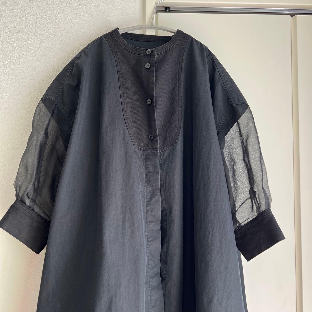 yonfa ヨンファ　 シースルーシャツチュニック　2021ss