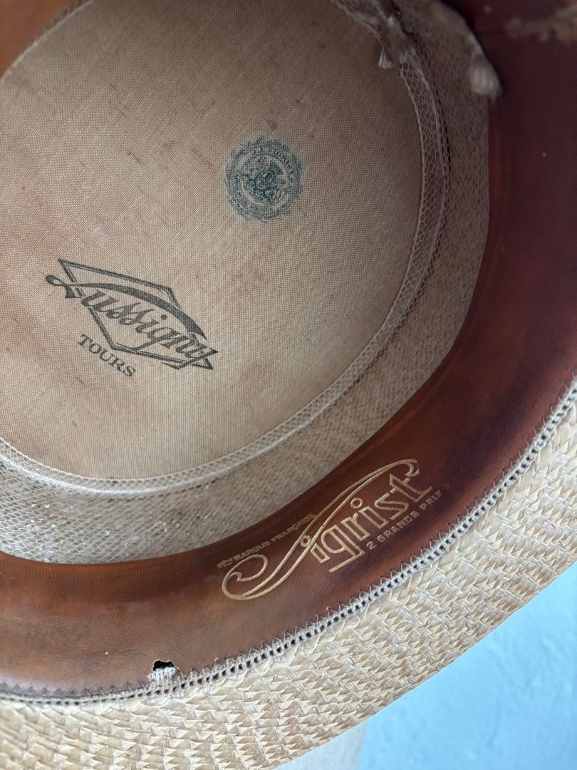 Tour ベージュアンティークカンカン帽