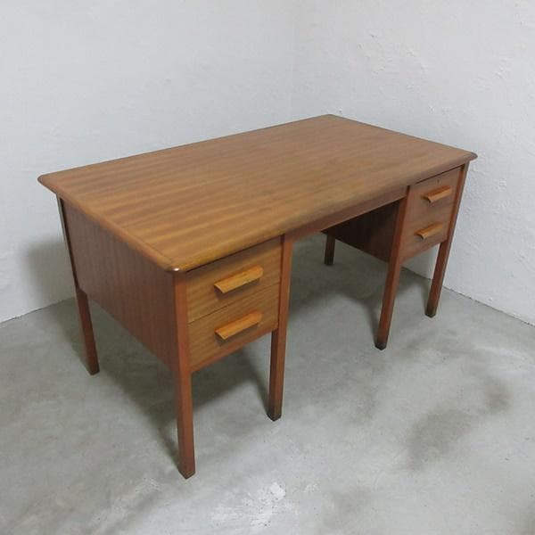 イギリス ビンテージ 家具 デスク 机 作業台 収納 英国 6803d