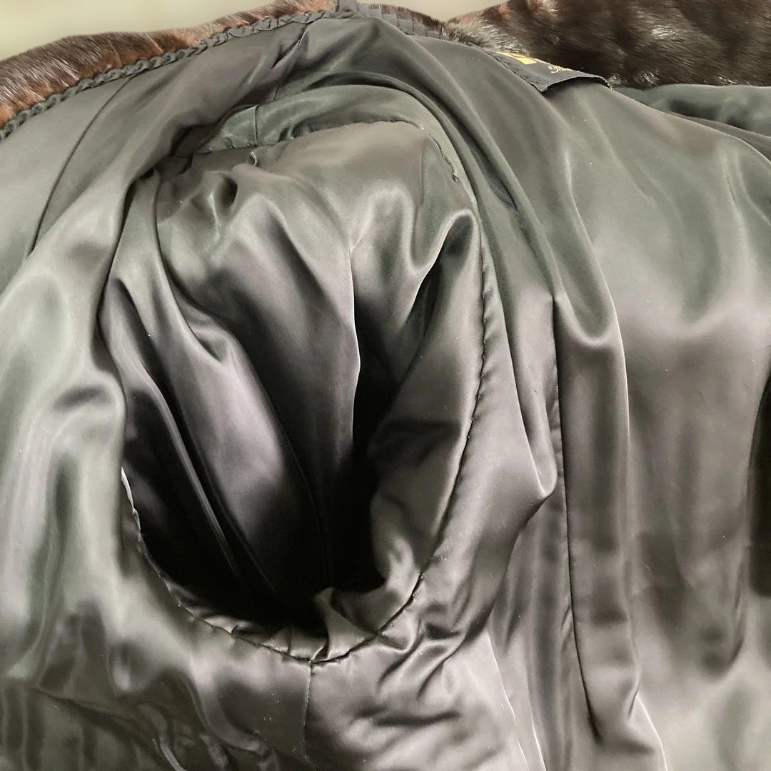 SAGAミンク 毛皮コート　ブラウン　11号Lサイズ　サガミンク　古着　美品良品