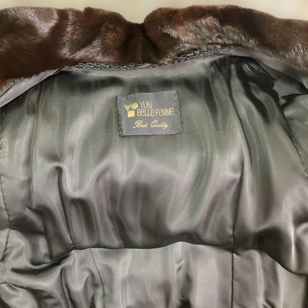 SAGAミンク 毛皮コート　ブラウン　11号Lサイズ　サガミンク　古着　美品良品