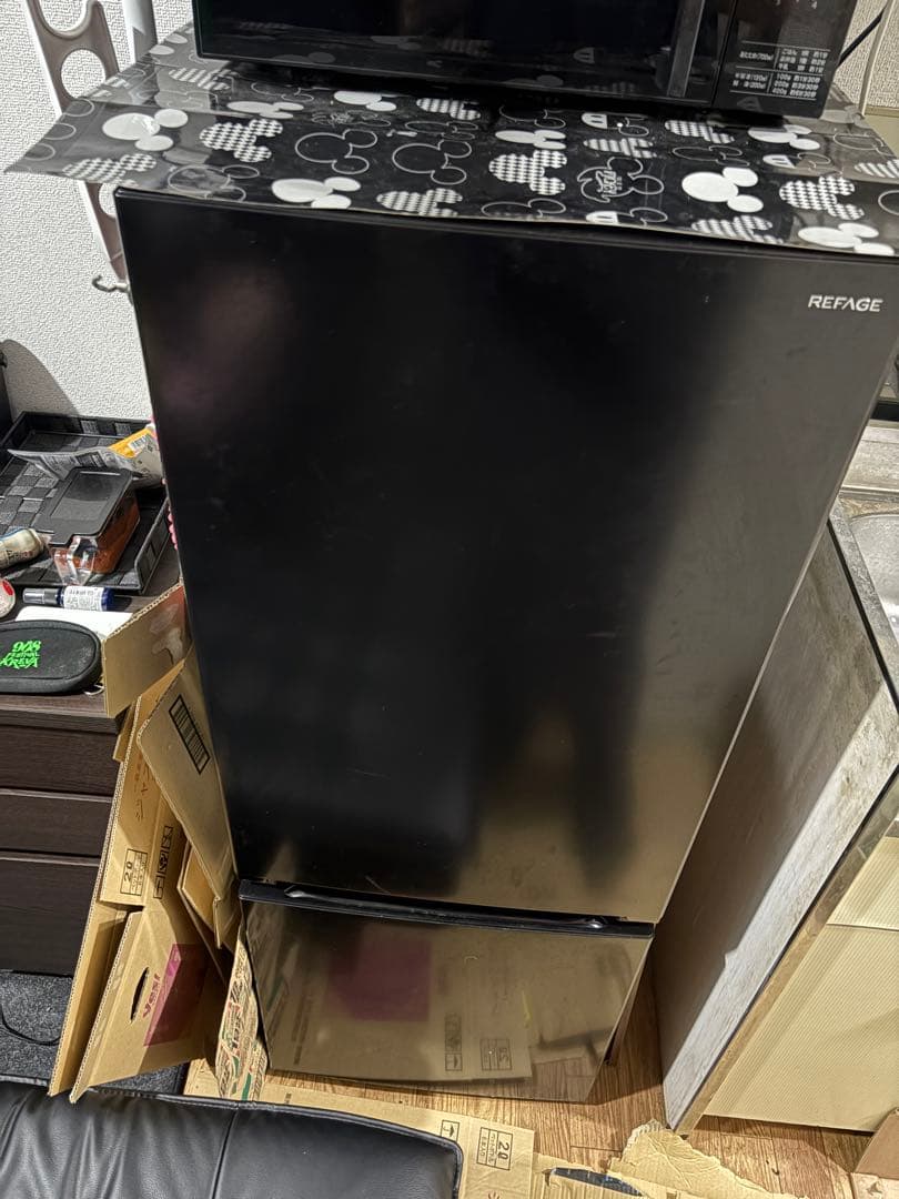 ブラック冷蔵庫 YRZ-F15LK 156Ｌ