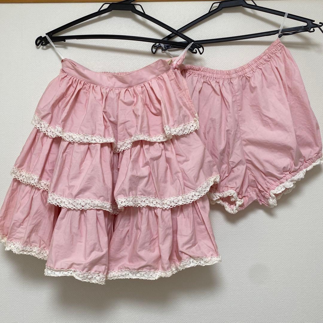 【難あり】BABYTHESTARSSHINEBRIGHT ピンクスカートと2点