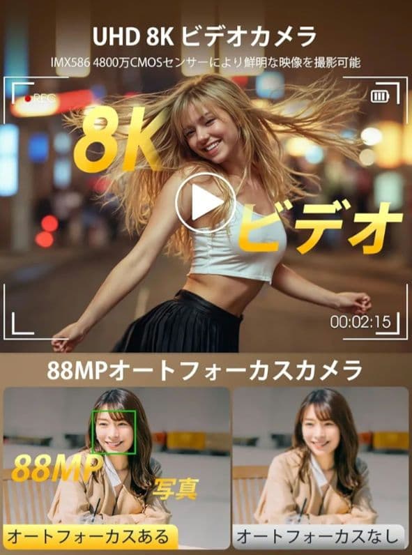 YOODEE 8K WIFI デジタルカメラ　 X001AQQBV5