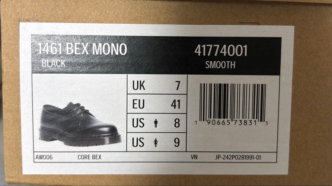 靴 Dr.Martens 1461 Bex Mono3 eyes Shoes UK7