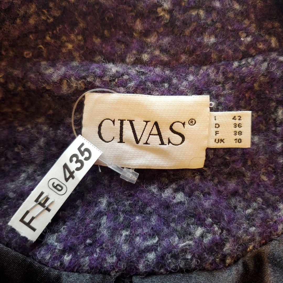 再々お値下げ　イタリア製 パープルミックスコート サイズM