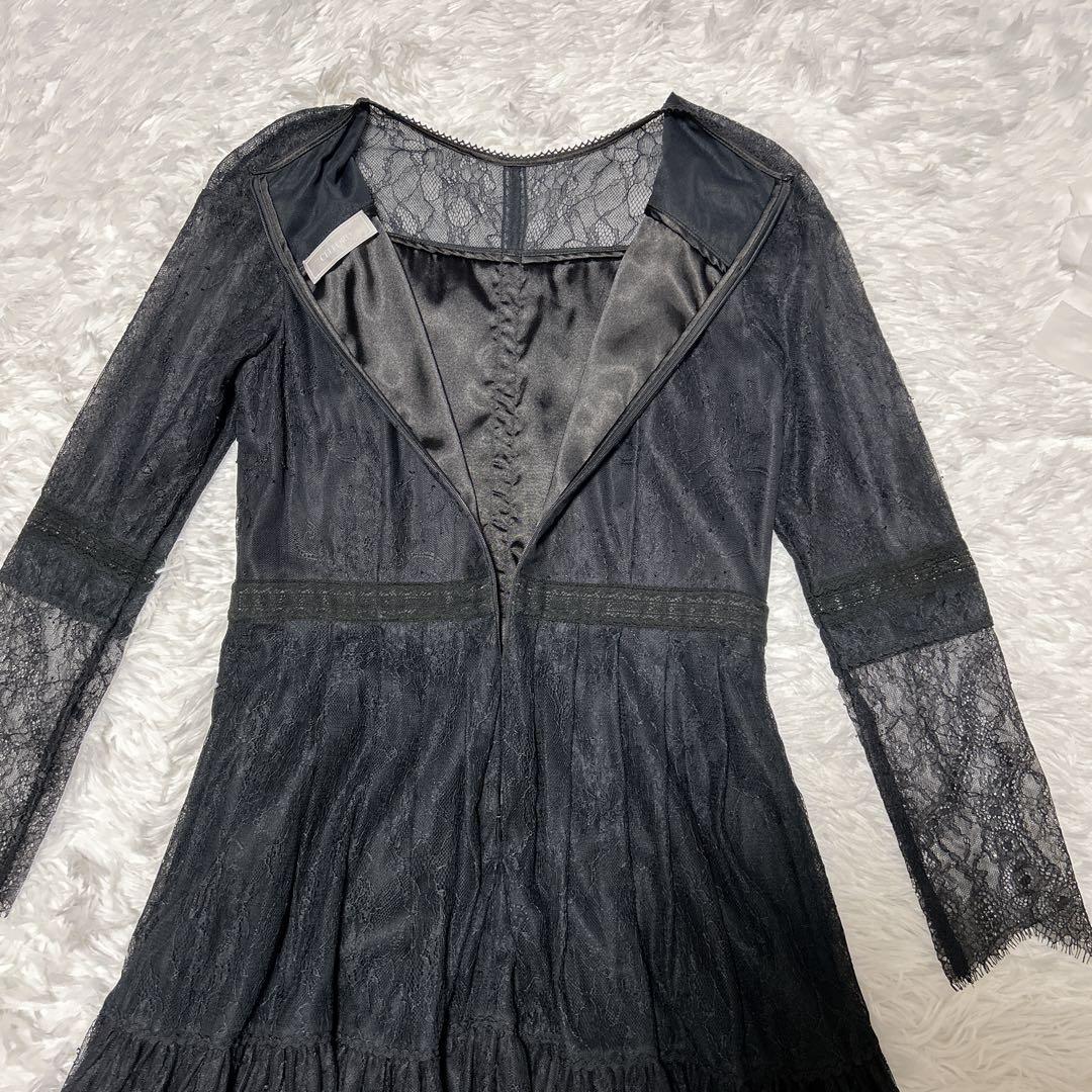 CELFORD チュールレースロングワンピース　松田聖子さん着用　ブラック　36