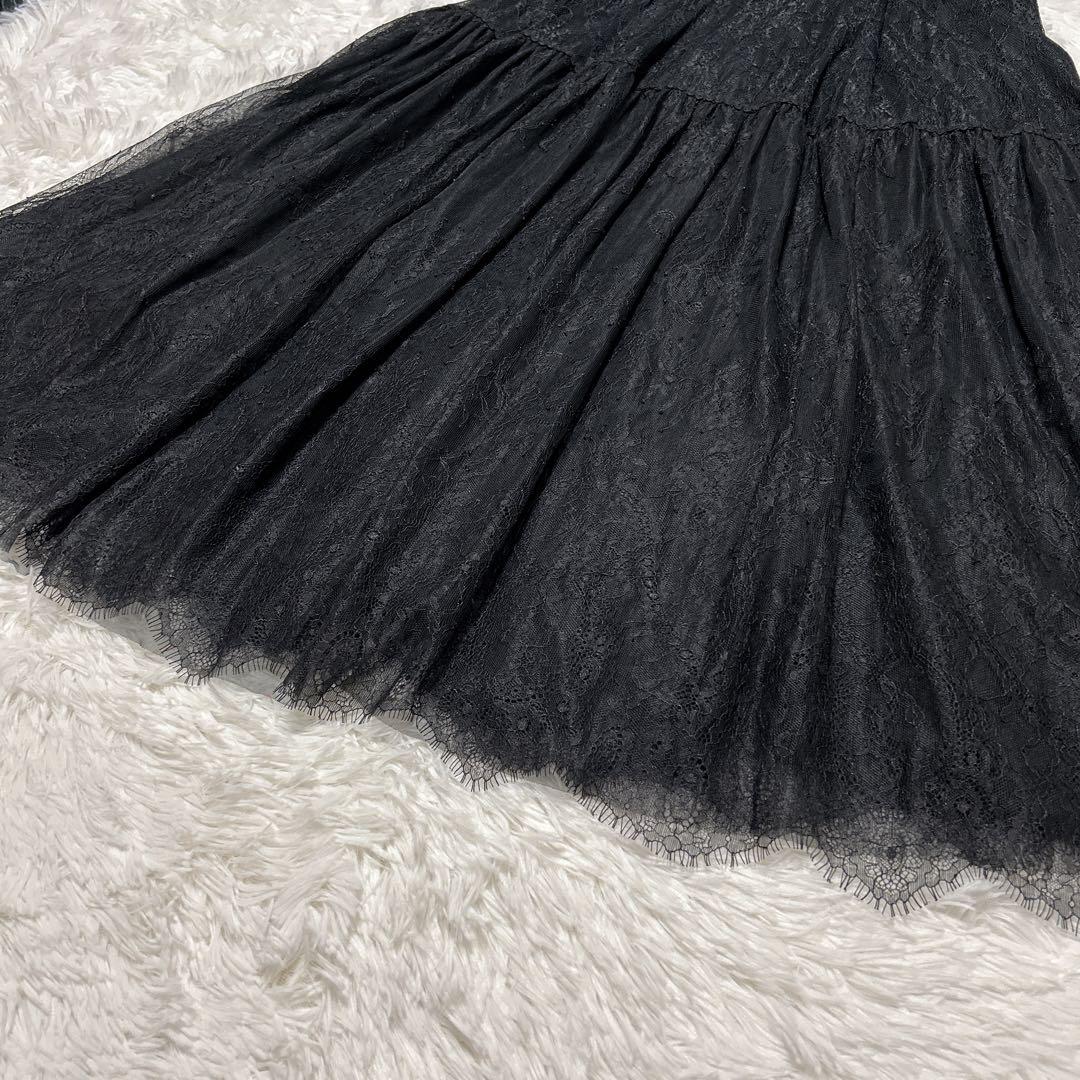 CELFORD チュールレースロングワンピース　松田聖子さん着用　ブラック　36