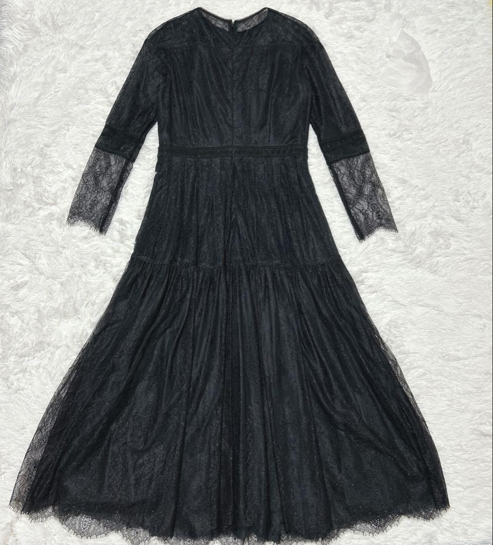 CELFORD チュールレースロングワンピース　松田聖子さん着用　ブラック　36