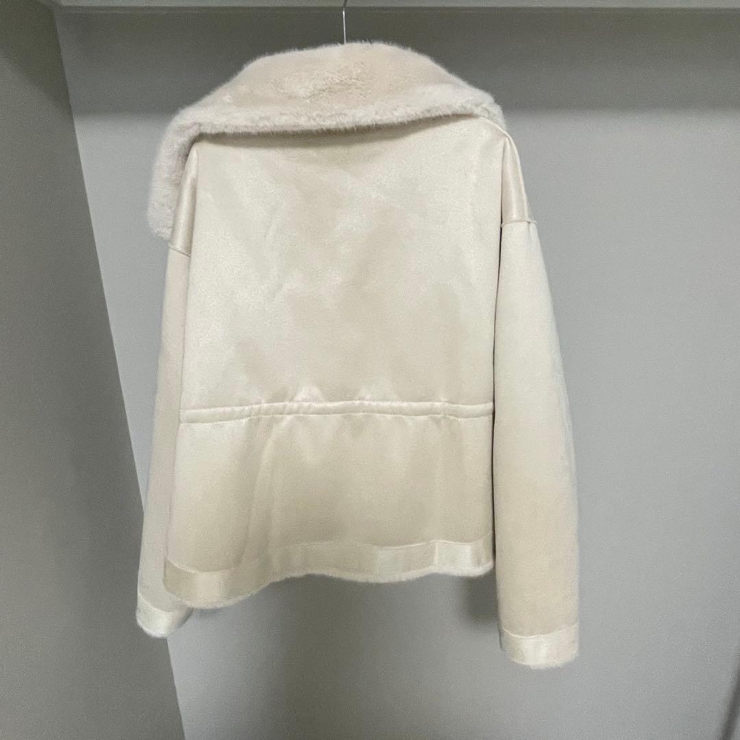 【美品】willfully ファーダブルブレストアウター